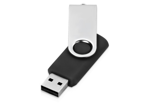 Флеш-карта USB 2.0 32 ГБ Квебек, черный с нанесением логотипа с нанесением логотипа