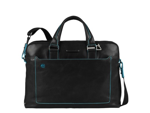 Сумка для ноутбука, Piquadro Blue Square, Черный с нанесением логотипа с нанесением логотипа