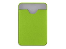 Чехол-картхолдер Favor на клеевой основе на телефон для пластиковых карт и и карт доступа, зеленый