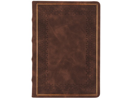 Ежедневник недатированный А5 Royal, коричневый с бронзовым срезом