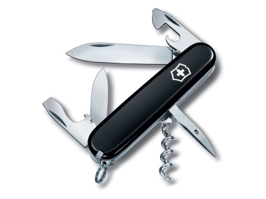 Нож перочинный VICTORINOX Spartan, 91 мм, 12 функций, чёрный с нанесением логотипа с нанесением логотипа