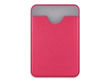 Чехол-картхолдер Favor на клеевой основе на телефон для пластиковых карт и и карт доступа, фуксия