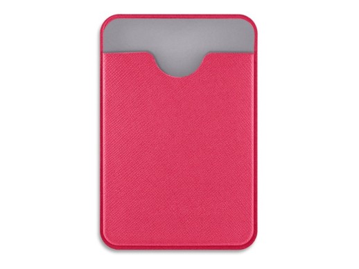 Чехол-картхолдер Favor на клеевой основе на телефон для пластиковых карт и и карт доступа, фуксия