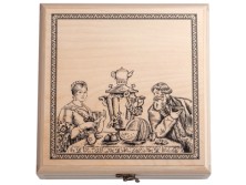 Подарочный набор с пакетированным чаем в деревянной шкатулке без лого