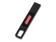 USB 2.0- флешка на 32 Гб c подсветкой логотипа Hook LED, темно-серый, красная подсветка