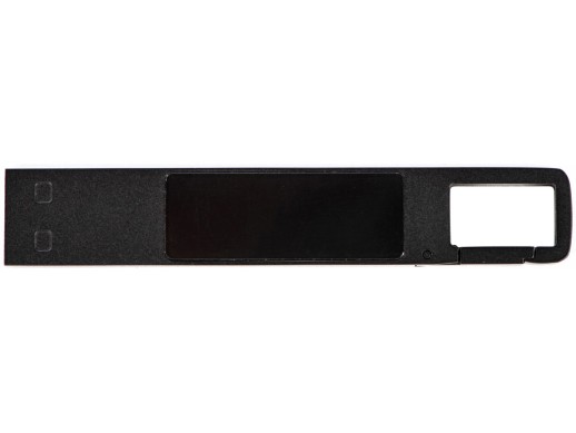 USB 2.0- флешка на 32 Гб c подсветкой логотипа Hook LED, темно-серый, красная подсветка