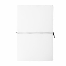 Бизнес-блокнот Combi, 130*210 мм, бело-черный, кремовый форзац, гибкая обложка, в клетку/нелин , 21219/35