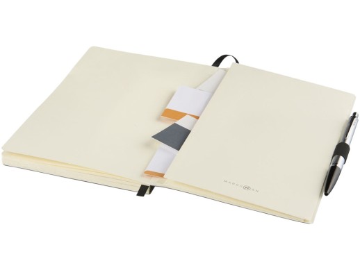 Блокнот Revello, черный с нанесением логотипа с нанесением логотипа