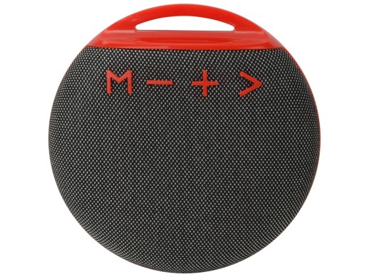 Портативная колонка Tempo, красный с нанесением логотипа с нанесением логотипа