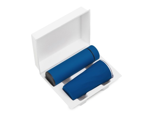 Подарочный набор FAMILY с термосом и термокружкой, синий