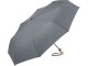 Зонт складной 5429 ÖkoBrella из бамбука, полуавтомат, серый с нанесением логотипа с нанесением логотипа