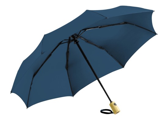 Зонт складной 5429 ÖkoBrella из бамбука, полуавтомат, серый с нанесением логотипа с нанесением логотипа