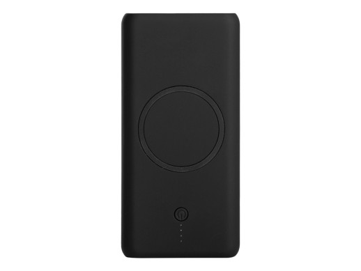 Внешний беспроводной аккумулятор c QC/PD Reload, 10000 mAh, черный с нанесением логотипа с нанесением логотипа