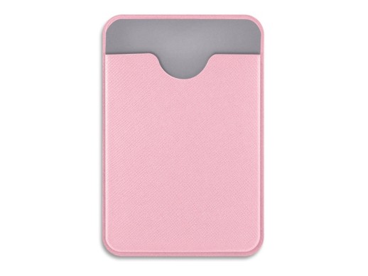 Чехол-картхолдер Favor на клеевой основе на телефон для пластиковых карт и и карт доступа, розовый