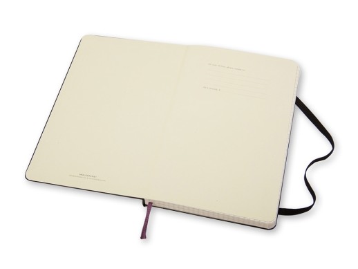 Записная книжка Moleskine Classic (в клетку) в твердой обложке, Large (13х21см), черный с нанесением логотипа с нанесением логотипа