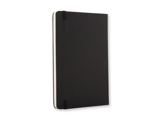 Записная книжка Moleskine Classic (в клетку) в твердой обложке, Large (13х21см), черный с нанесением логотипа с нанесением логотипа
