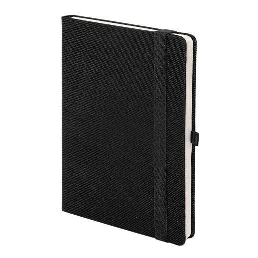 Бизнес-блокнот OXI, A5, черный, твердая обложка, RPET, в линейку   21236/35