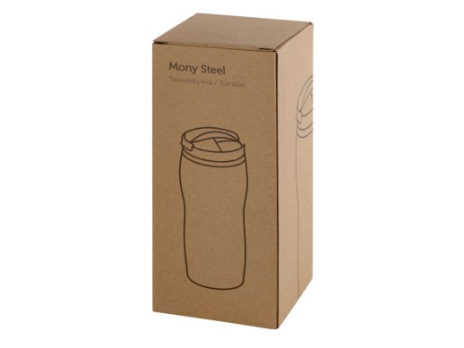 Термокружка Mony Steel 350 мл, soft touch, бирюзовый 320C с нанесением логотипа с нанесением логотипа