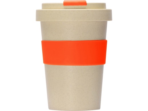 Стакан из пшеничного волокна Flava, оранжевый 021C с нанесением логотипа с нанесением логотипа