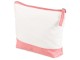 Косметичка хлопковая Cotton, белый/пыльно-розовый с нанесением логотипа с нанесением логотипа