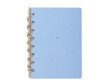 Живой блокнот с семенами цветов, А6, синий