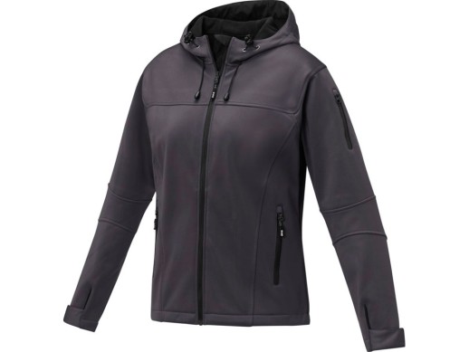 Match Женская куртка софтшел, storm grey с нанесением логотипа с нанесением логотипа