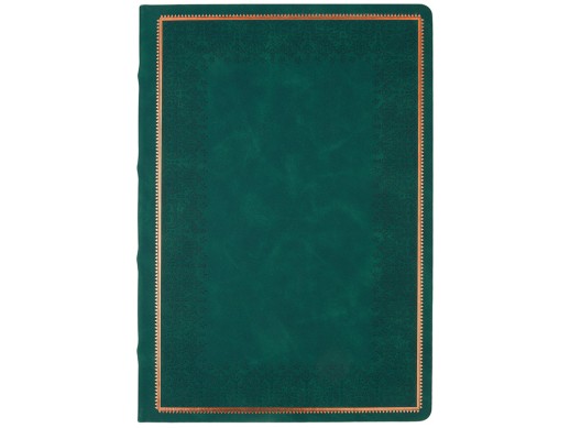 Ежедневник недатированный А4 Royal, зеленый с бронзовым срезом