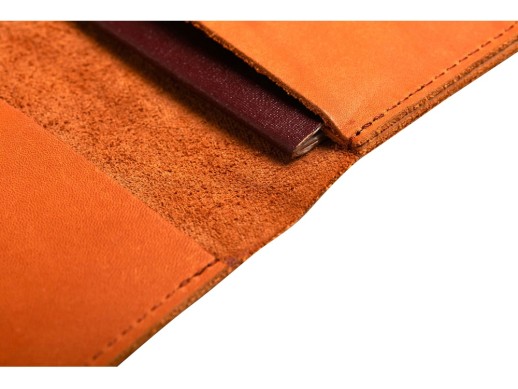 Обложка для паспорта Руга, оранжевый с нанесением логотипа с нанесением логотипа