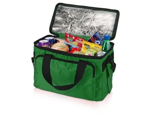 Сумка-холодильник Камайоре, зеленый с нанесением логотипа с нанесением логотипа