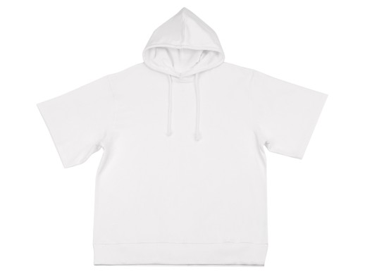 Худи оверсайз с коротким рукавом Warsaw унисекс, белый