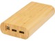 Портативное зарядное устройство Tulda из бамбука, 20 000 мАч, натуральный с нанесением логотипа с нанесением логотипа