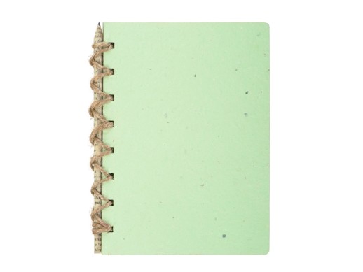 Живой блокнот с семенами цветов, А6, зеленое яблоко