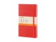 Записная книжка Moleskine Classic (в линейку) в твердой обложке, Large (13х21см), красный с нанесением логотипа с нанесением логотипа