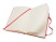 Записная книжка Moleskine Classic (в линейку) в твердой обложке, Large (13х21см), красный с нанесением логотипа с нанесением логотипа