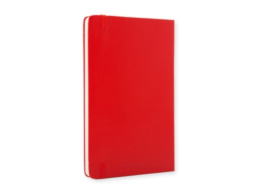 Записная книжка Moleskine Classic (в линейку) в твердой обложке, Large (13х21см), красный с нанесением логотипа с нанесением логотипа