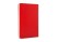 Записная книжка Moleskine Classic (в линейку) в твердой обложке, Large (13х21см), красный с нанесением логотипа с нанесением логотипа