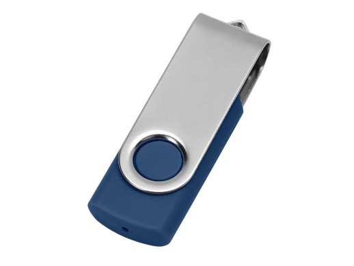 Флеш-карта USB 2.0 32 ГБ Флэш С1, темно-синий с нанесением логотипа с нанесением логотипа