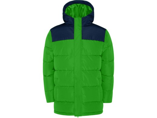 Пуховик TALLIN папоротниковый/нэйви с нанесением логотипа с нанесением логотипа
