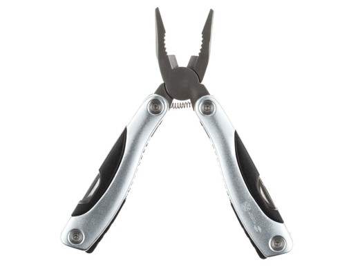 Мультитул Stinger, 100x50 мм, 15 функций, сталь/алюминий/пластик, серебристый, в нейлоновом чехле с нанесением логотипа с нанесением логотипа