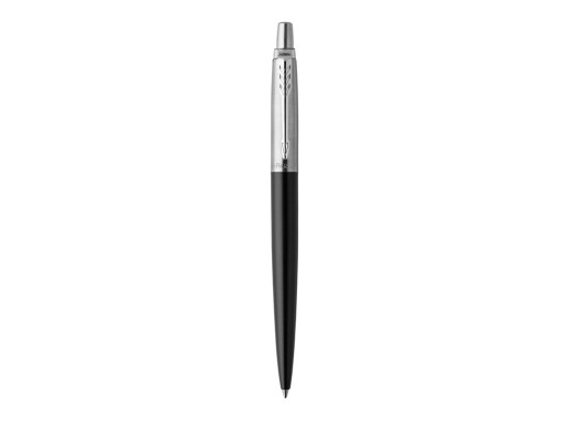 Шариковая ручка Parker Jotter Essential, Satin Black CT, стержень: M, цвет чернил : blue или black с нанесением логотипа с нанесением логотипа