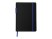 Бизнес блокнот Bossy с цветным срезом, твердая обложка, 128 листов, черный и синий