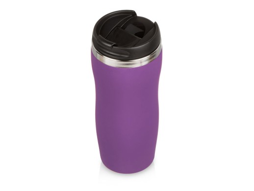 Термокружка Double wall mug C1, soft touch, 350 мл, фиолетовый с нанесением логотипа с нанесением логотипа