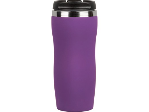 Термокружка Double wall mug C1, soft touch, 350 мл, фиолетовый с нанесением логотипа с нанесением логотипа
