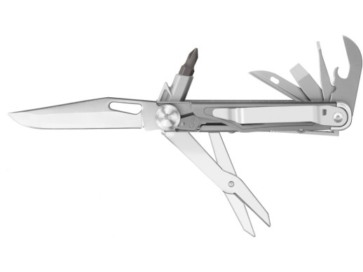Нож-мультитул Rocktol 12 в 1 с титановыми ручками, серый с нанесением логотипа с нанесением логотипа