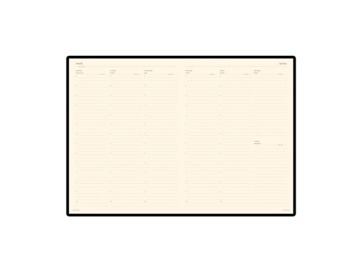 Еженедельник недатированный А4 Profy, коричневый