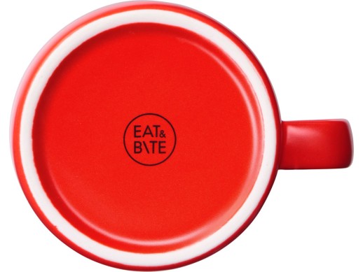 Чайная пара Brighton : блюдце овальное, чашка, коробка, красный