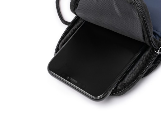 Сумка для мобильного телефона SEUL из экокожи, синий нейви