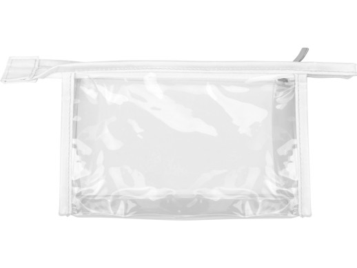 Прозрачная пластиковая косметичка Lucy, белый/прозрачный