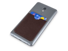 Чехол-картхолдер Favor на клеевой основе на телефон для пластиковых карт и и карт доступа, коричневый