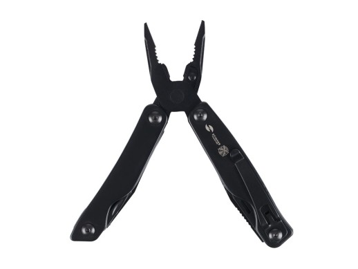 Мультитул Stinger, 100x40 мм, 11 функций, сталь, чёрный, в комплекте нейлоновый чехол с нанесением логотипа с нанесением логотипа